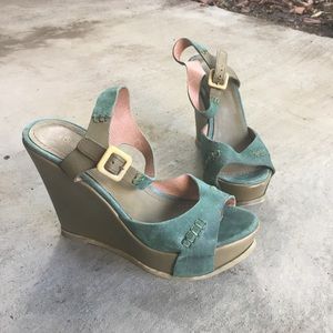 Italian Leather Wedges